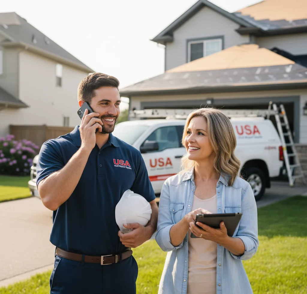 USA Roof Repair Experts customer support in Mayville